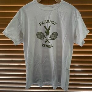 PLAYBOY Classic Logo Tee in Gray